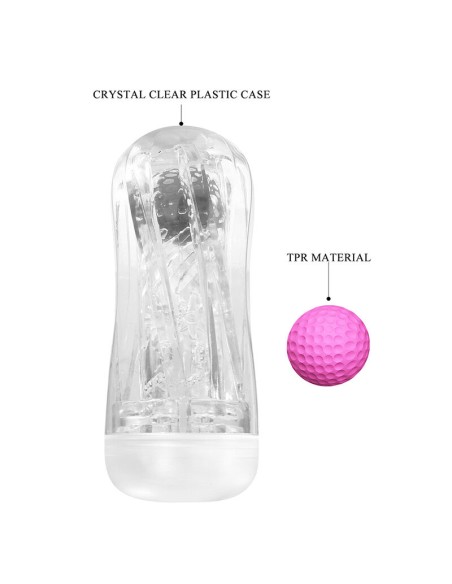 PRETTY LOVE MASTURBADOR CUP 360Aº TEXTURIZADO TRANSPARENTE